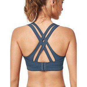 Women's High Impact Sports Bras Full Support Criss Cross Back
